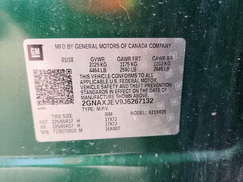 2018 CHEVROLET EQUINOX LT 12