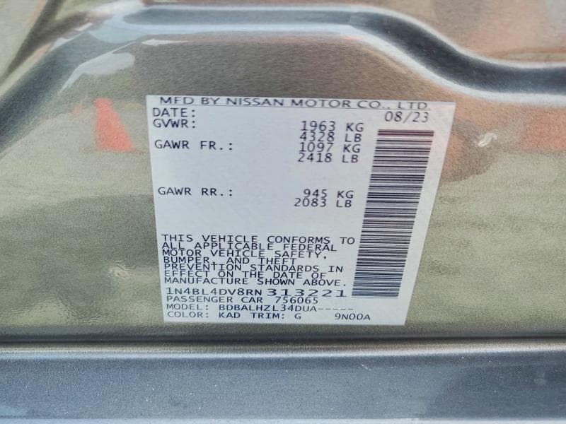2024 NISSAN ALTIMA SV 12