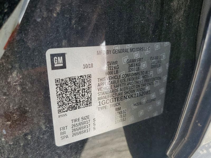 2019 CHEVROLET COLORADO ZR2 13