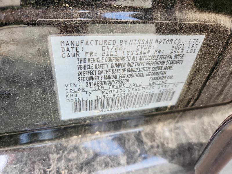 2022 NISSAN SENTRA SR SR 13