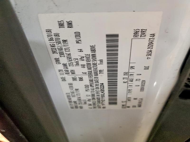 2020 FORD TRANSIT T-150 14