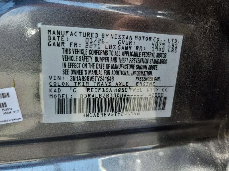 2026 NISSAN SENTRA S 12