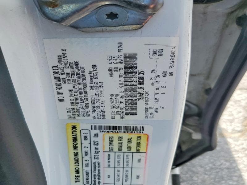 2017 FORD FUSION SE HYBRID 12