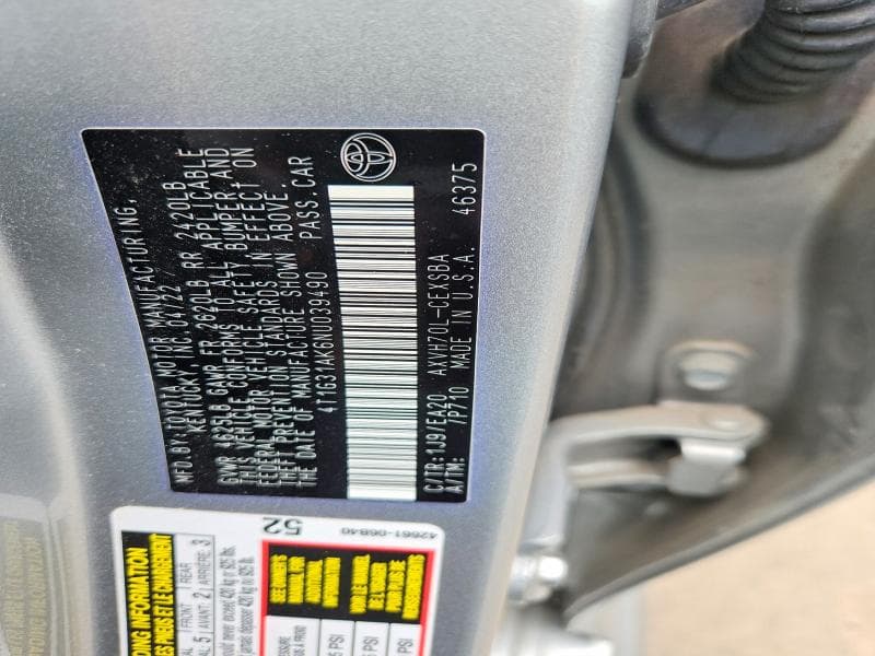2022 TOYOTA CAMRY HYBRID SE SE 12