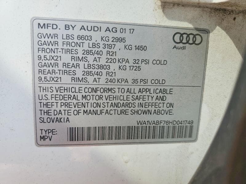 2017 AUDI Q7 PRESTIGE 13