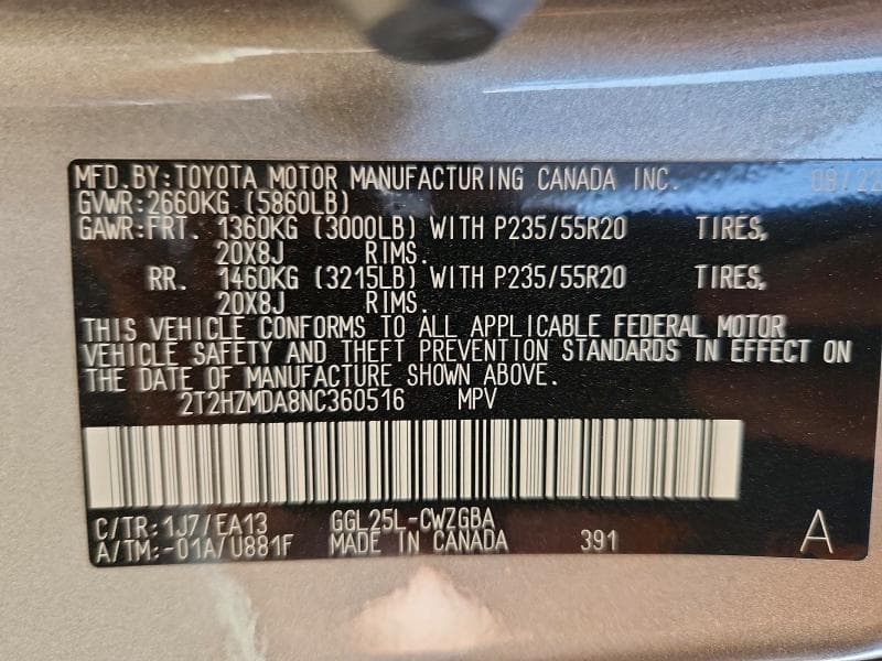 2022 LEXUS RX 350 350 13