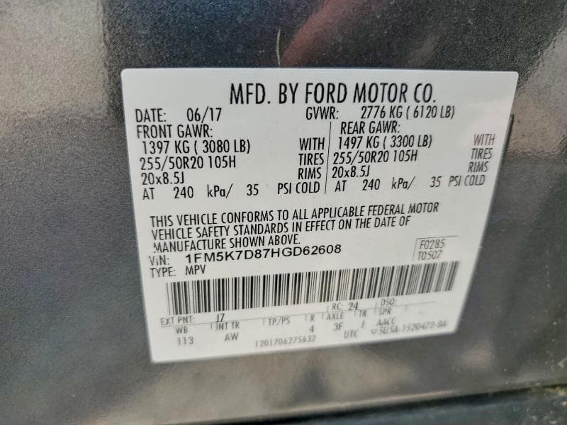 2017 FORD EXPLORER XLT 14