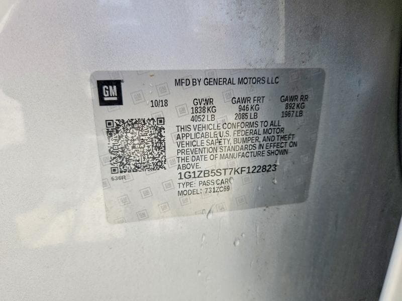 2019 CHEVROLET MALIBU LS LS 13