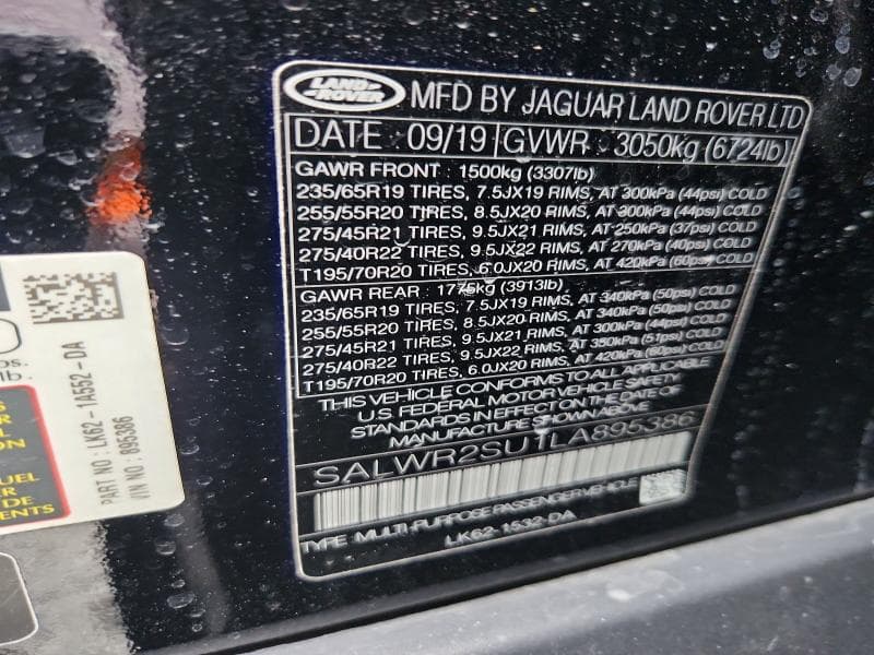 2020 LAND ROVER RANGE ROVER SPORT HSE 13