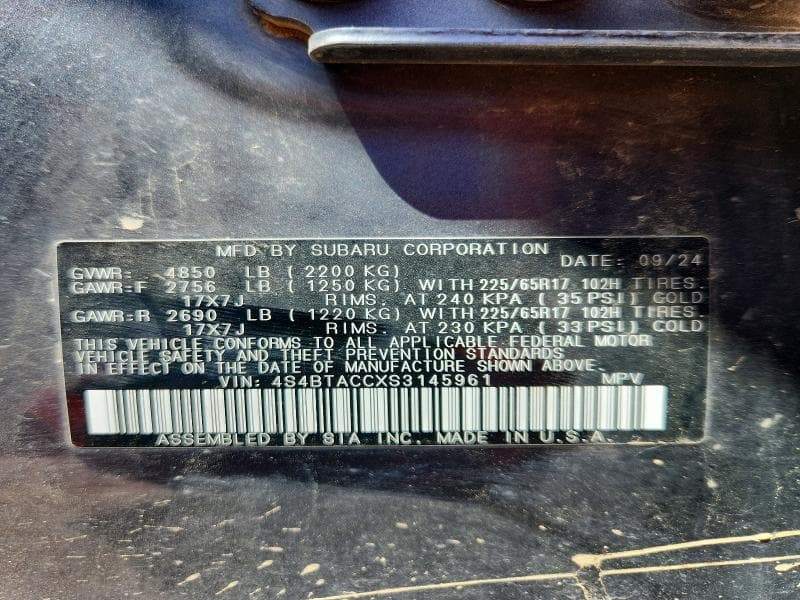 2025 SUBARU OUTBACK PREMIUM 13