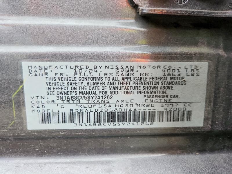 2025 NISSAN SENTRA SV 12
