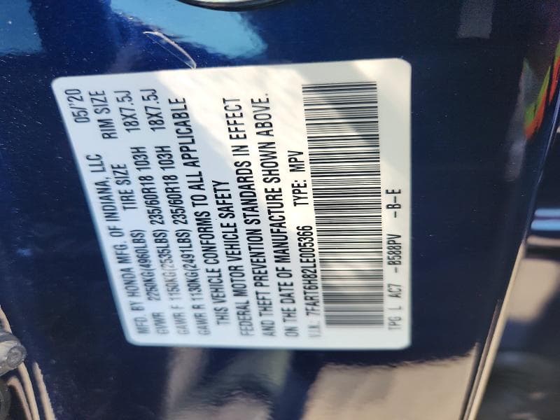 2020 HONDA CR-V EXL 12