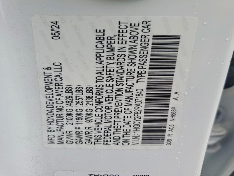2024 HONDA ACCORD TOURING HYBRID TOURING HYBRID 12