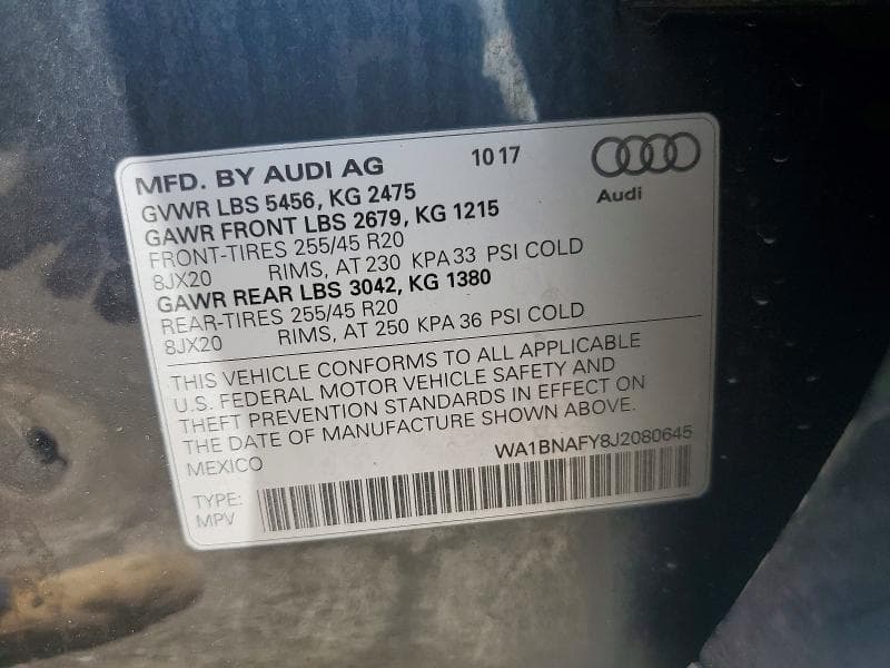 2018 AUDI Q5 PREMIUM PLUS PREMIUM PLUS 13