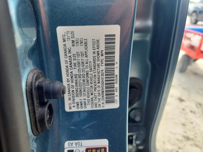 2016 HONDA CR-V EX 12