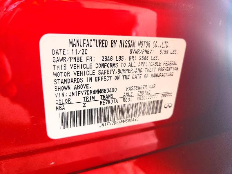 2021 INFINITI Q50 RED SPORT 400 RED SPORT 400 12