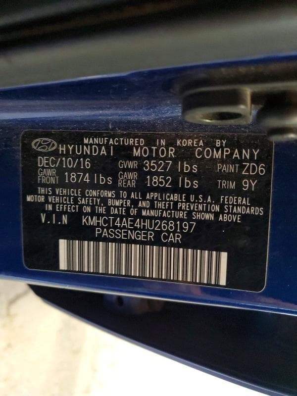 2017 HYUNDAI ACCENT SE SE 12