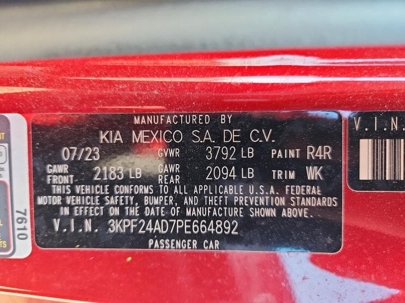 2023 KIA FORTE LXS 12