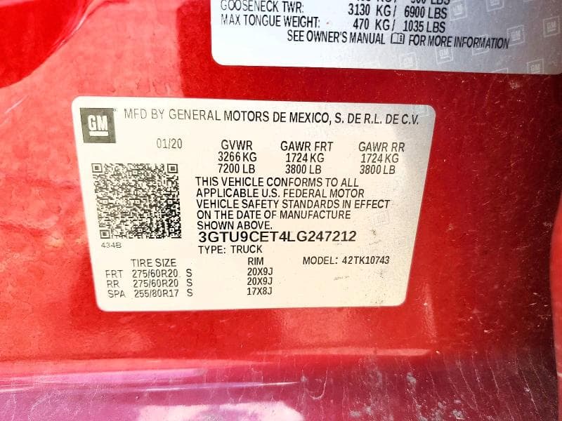 2020 GMC SIERRA K1500 ELEVATION K1500 ELEVATION 12