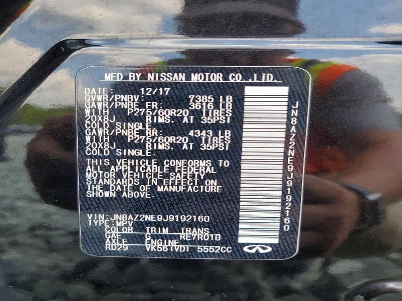 2018 INFINITI QX80 BASE 13