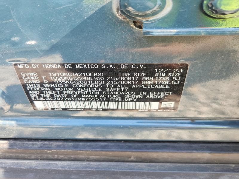 2024 HONDA HR-V LX 13