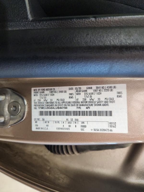 2020 FORD ESCAPE SE SE 14