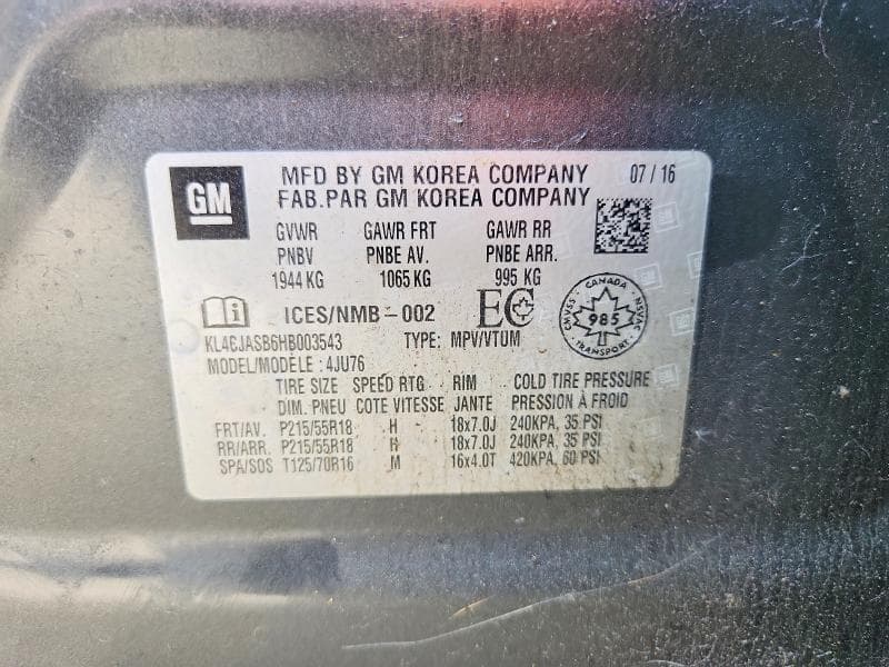 2017 BUICK ENCORE PREFERRED 12