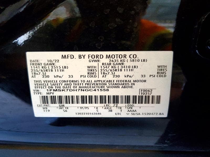 2022 FORD EXPLORER XLT 13