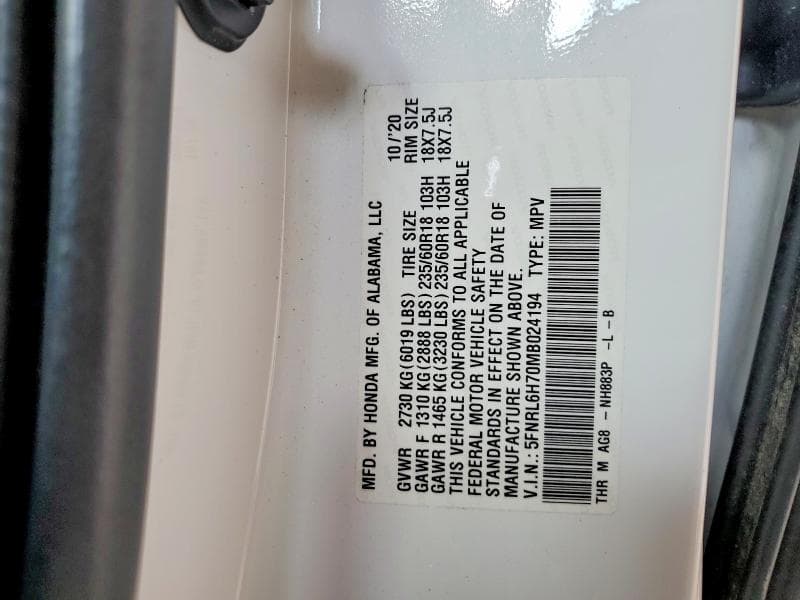2021 HONDA ODYSSEY EXL EXL 13