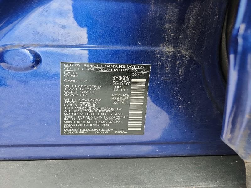 2018 NISSAN ROGUE SV 13