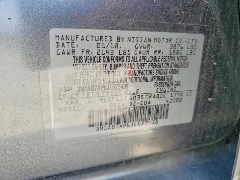 2018 NISSAN SENTRA SV 12
