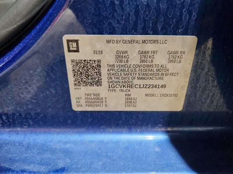 2018 CHEVROLET SILVERADO K1500 LT 12