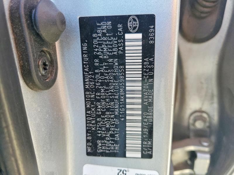 2021 TOYOTA CAMRY SE 13