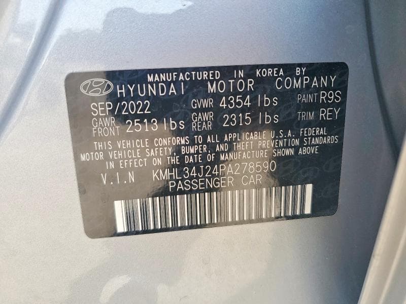 2023 HYUNDAI SONATA LIMITED 12