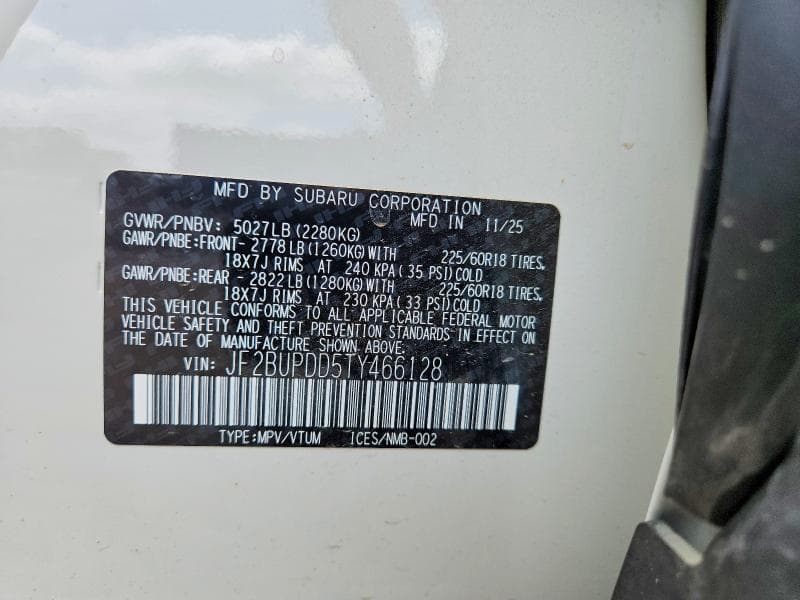 2026 SUBARU OUTBACK LIMITED LIMITED 13