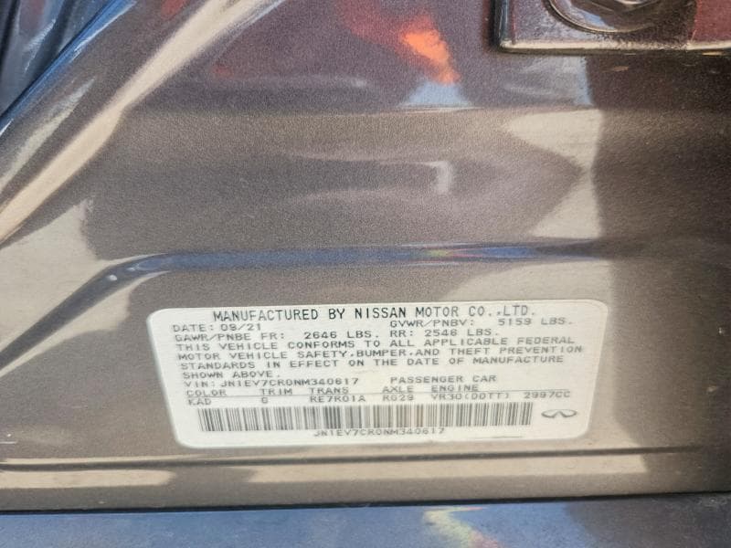 2022 INFINITI Q50 SENSORY 13