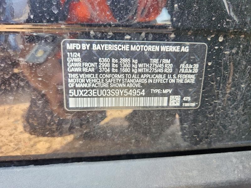 2025 BMW X5 XDRIVE40I 12
