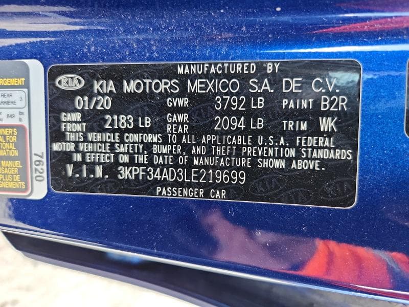 2020 KIA FORTE GT LINE 13