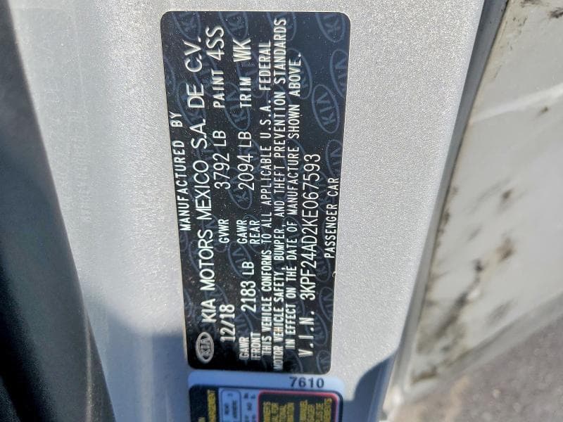 2019 KIA FORTE LXS 12
