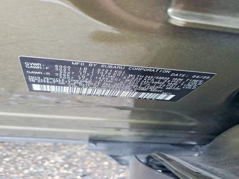 2025 SUBARU ASCENT ONYX TOURING 13