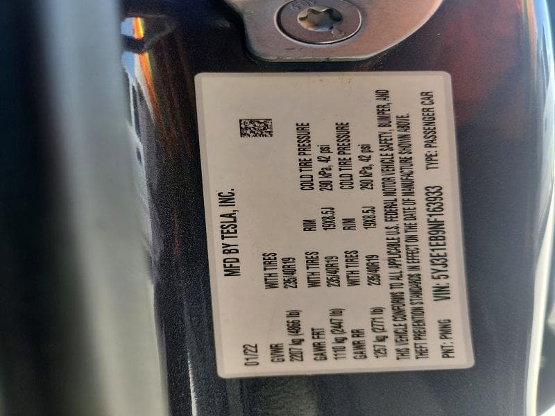 2022 TESLA MODEL 3 13