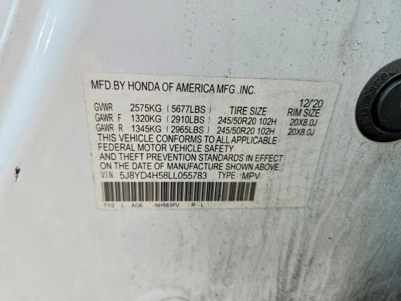 2020 ACURA MDX TECHNOLOGY 14