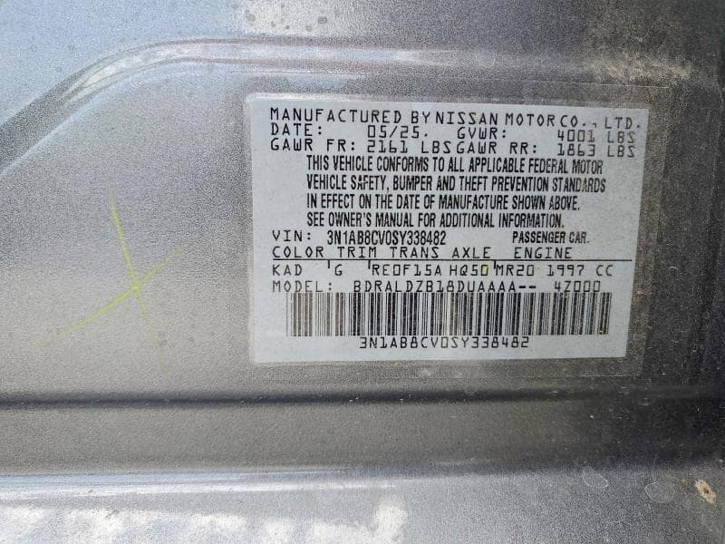 2025 NISSAN SENTRA SV 12
