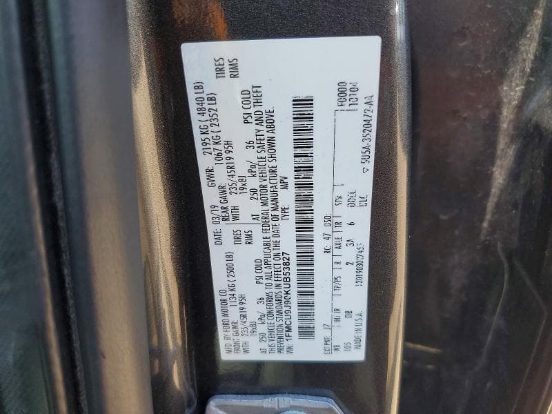 2019 FORD ESCAPE TITANIUM 13