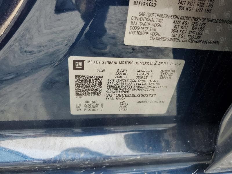 2020 GMC SIERRA K1500 ELEVATION K1500 ELEVATION 13