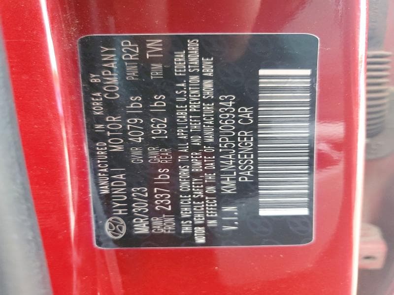 2023 HYUNDAI ELANTRA LIMITED LIMITED 12