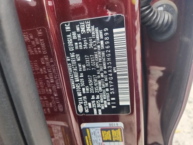 2017 KIA SORENTO LX 13