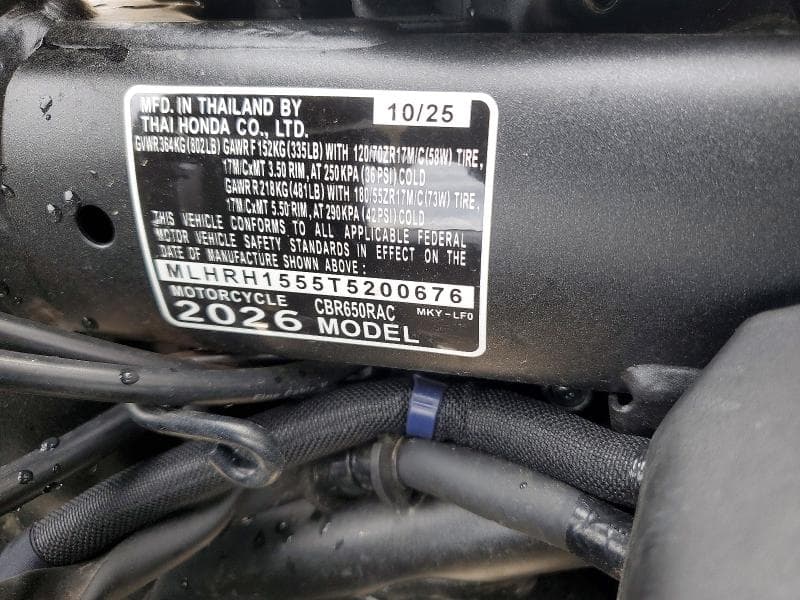 2026 HONDA CBR650 R R 9