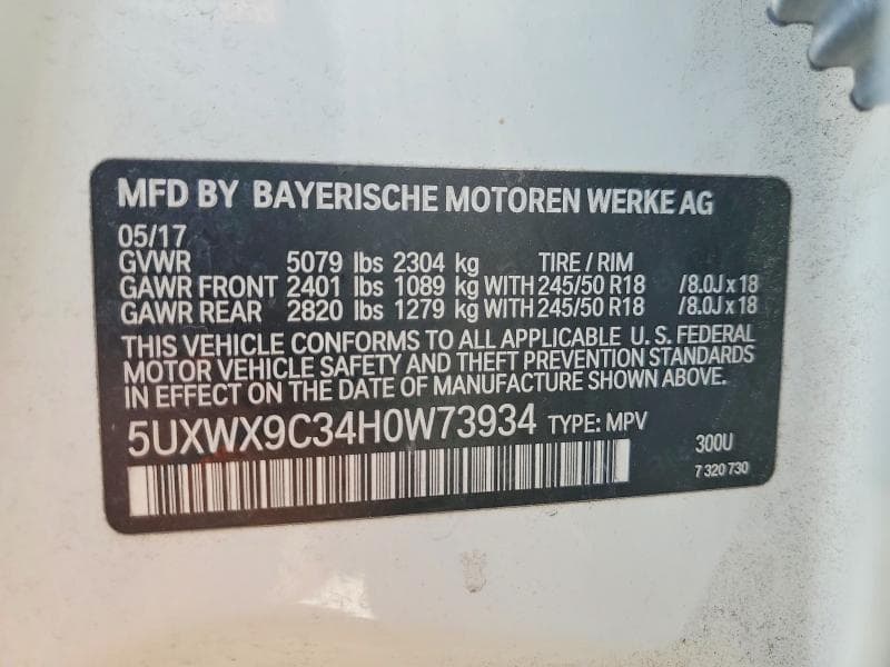 2017 BMW X3 XDRIVE28I 13