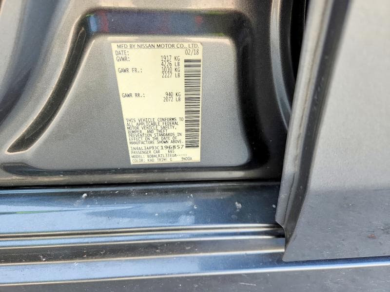 2018 NISSAN ALTIMA 2.5 SL 12